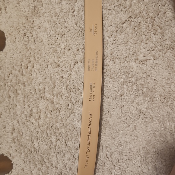 Ted Baker Navy and Brown Leather Belt - Picture 4 of 4